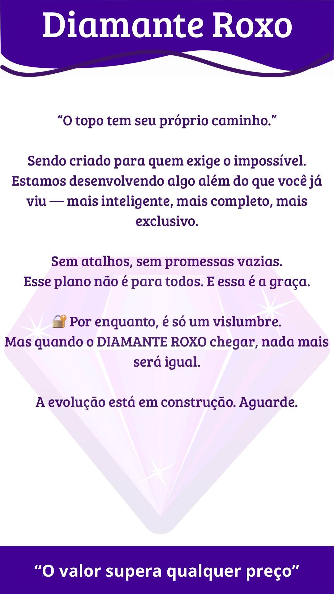 Plano Diamante Roxo sistema revenda veículos