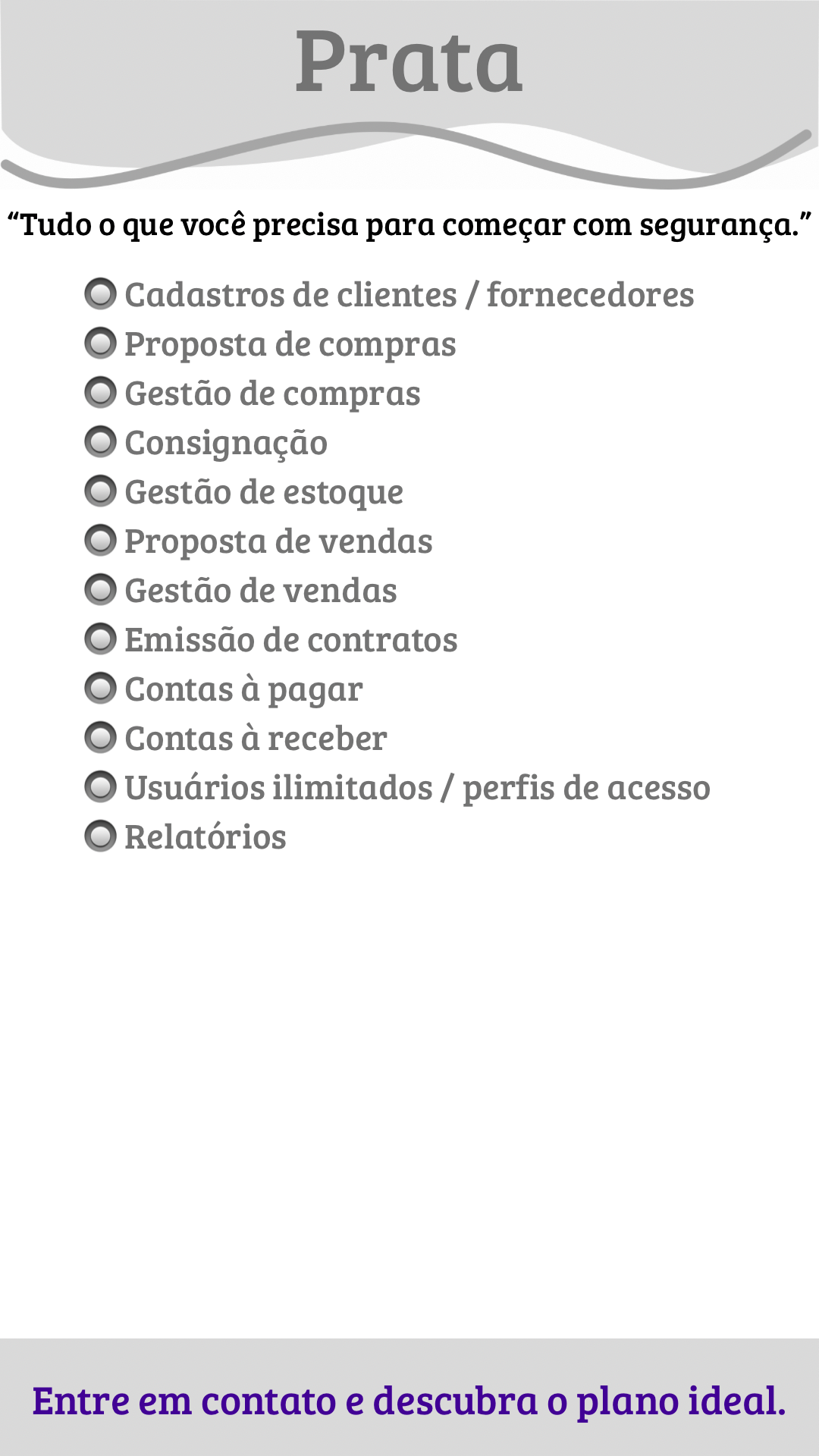 Plano Prata sistema revenda veículos